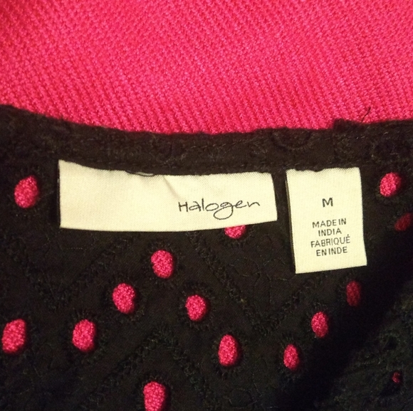Halogen Black eyelet blouse - Picture 6 of 6